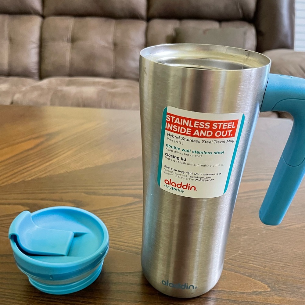 Aladdin 16 oz stainless steel used tumbler hot and cold